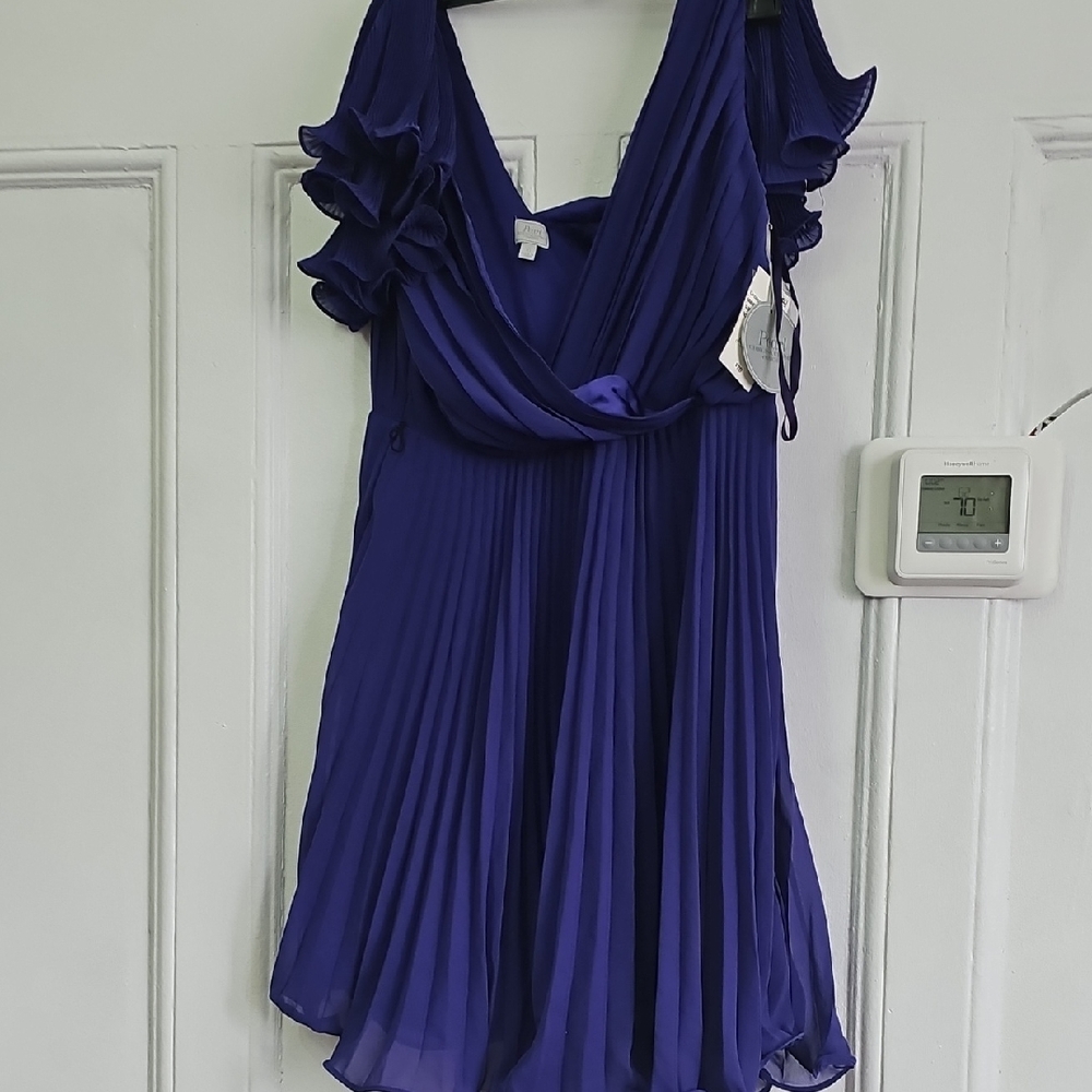 Pearl by Georgina Chapman Deep Blue Mini Dress